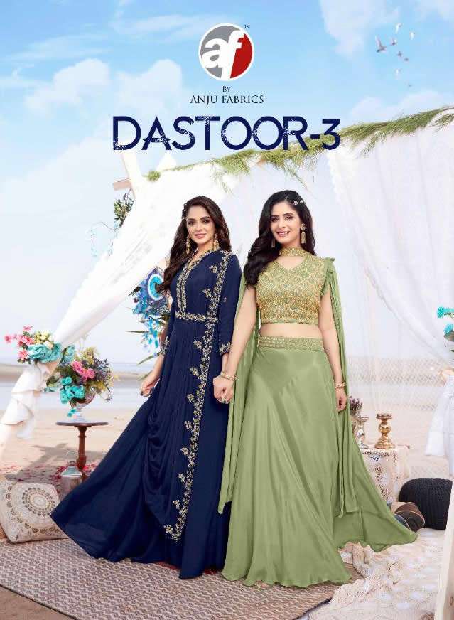 Af-Dastoor Vol 3-Handwork-Georgette-Dress-Poster